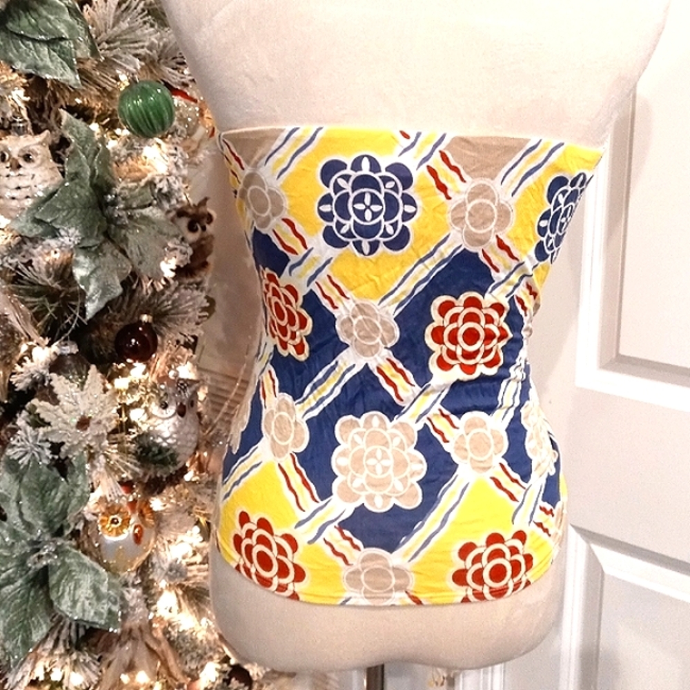 Ric Rac Floral Tube Top w/Wrap Sz Medium - Picture 4 of 7